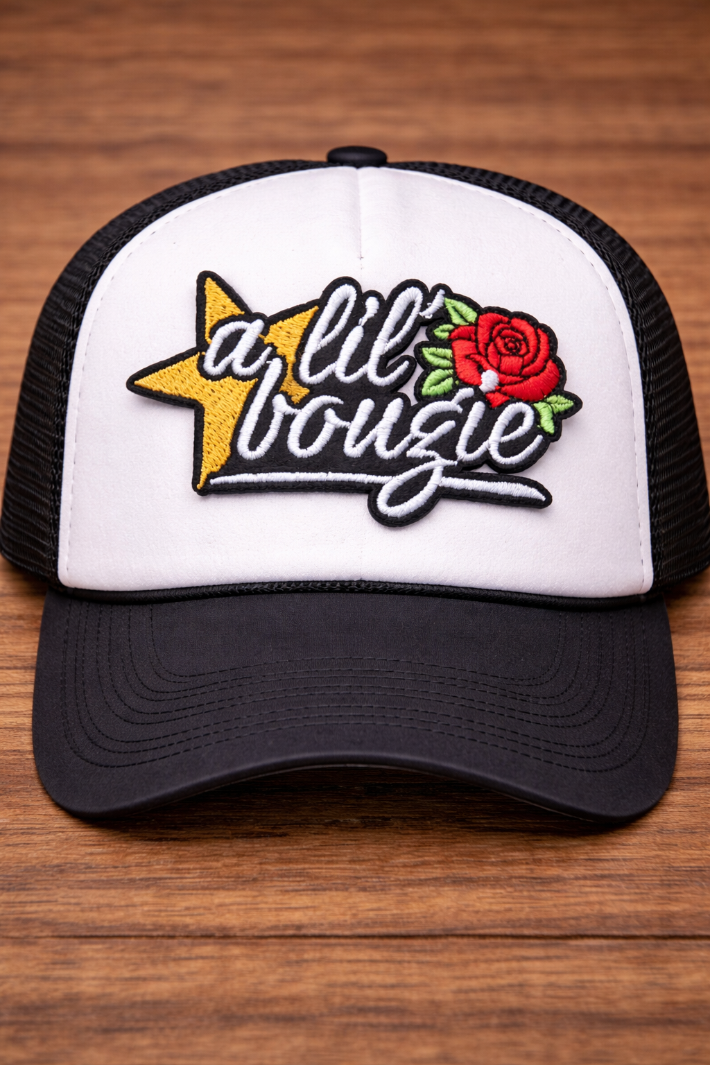 A Lil Bougie Embroidered Patch Foam Trucker Hat