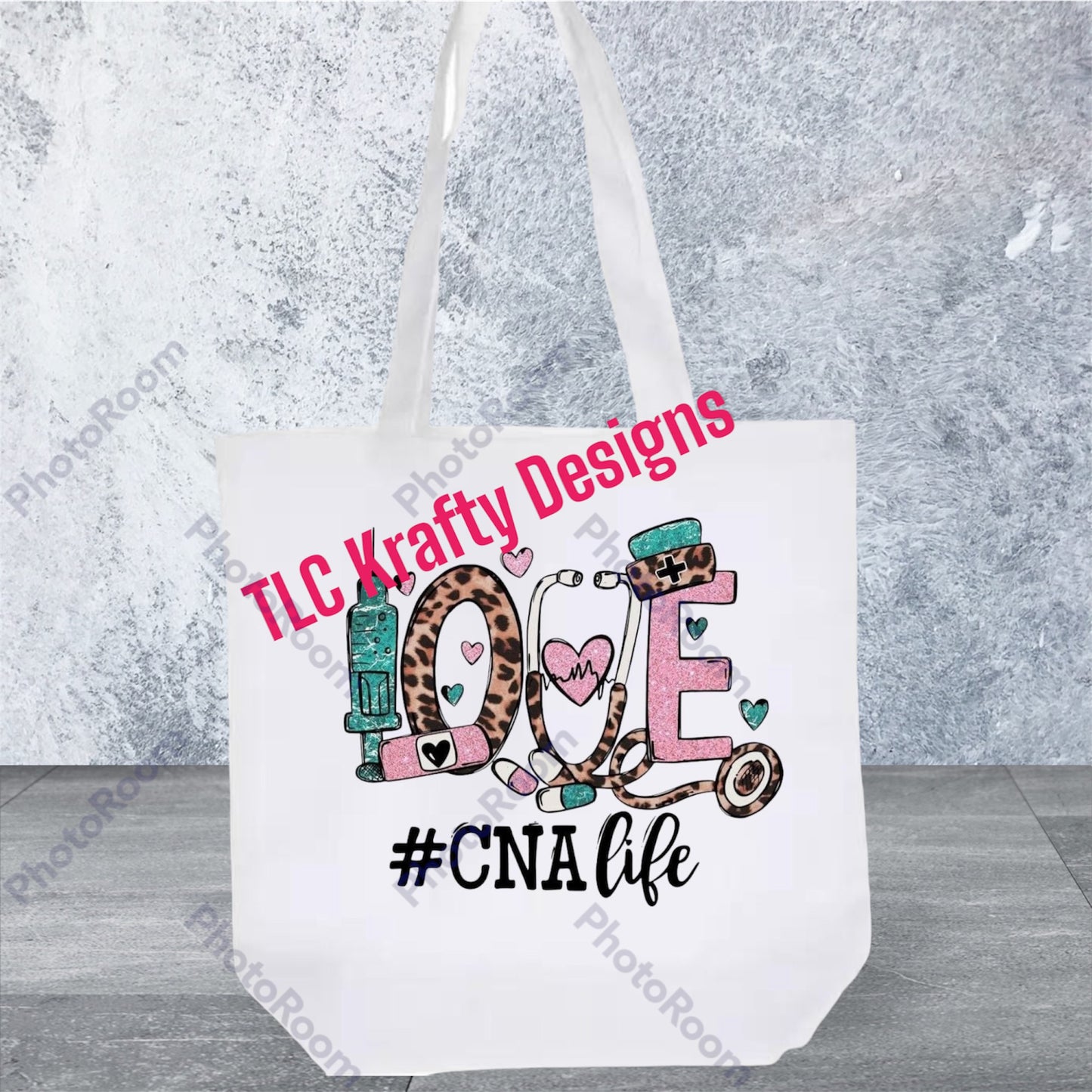 Love #CNA Life Nurse Canvas Tote