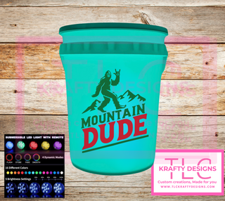 Mountain Dude White LED Bucket with Lid | Custom UVT Design + Seat Lid Upgrade