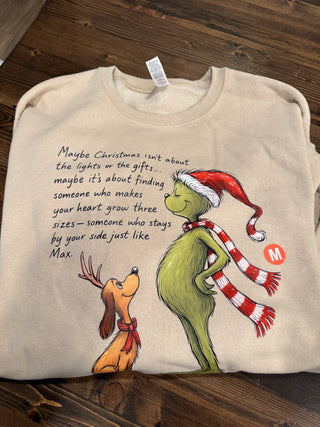 Maybe Christmas Grinch Sweatshirt - Festive Christmas Crew Neck or Hoodie CK