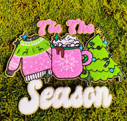 Tis The Season Chenille Patch (10.5”)