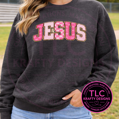 XL Jesus Chenille Patch – Faith Iron-On / Sew-On Applique CK