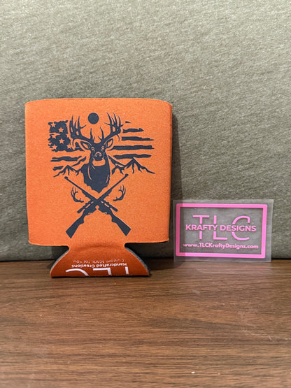 Rustic Deer Hunting Customized Slim & Standard Koozie Can Cooler