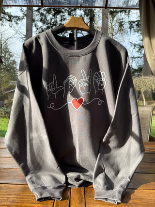 ASL Love Apparel Collection – Sweatshirt for Sign Language Enthusiasts