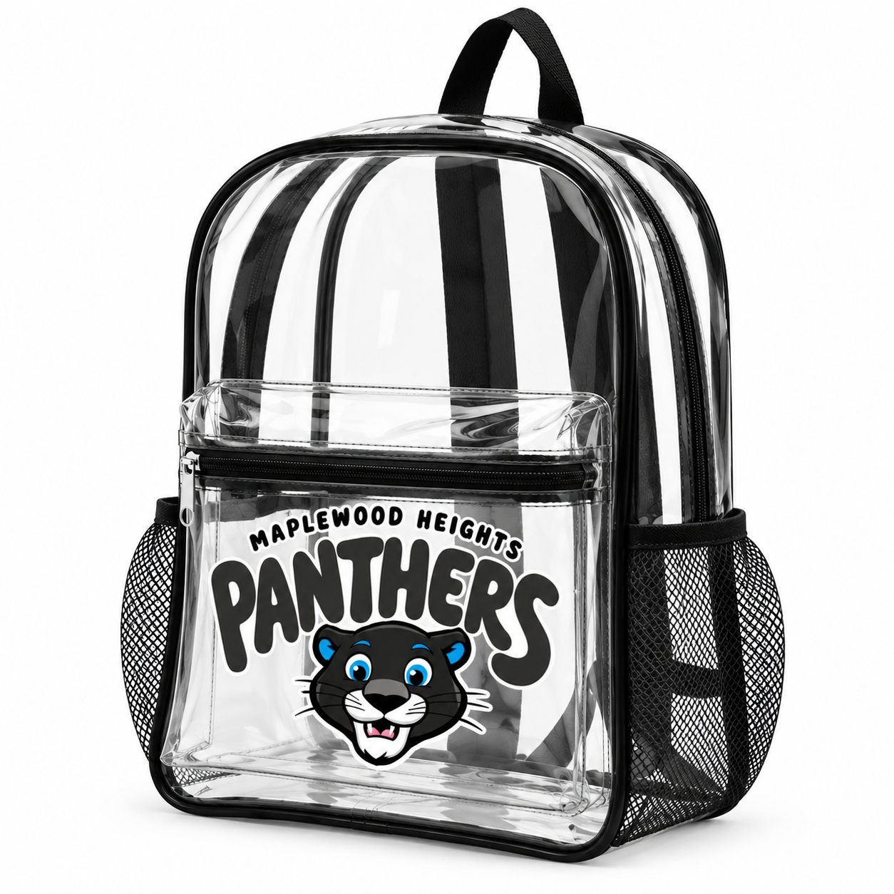 Maplewood Heights Panthers Clear Backpack – Custom School Spirit Bag