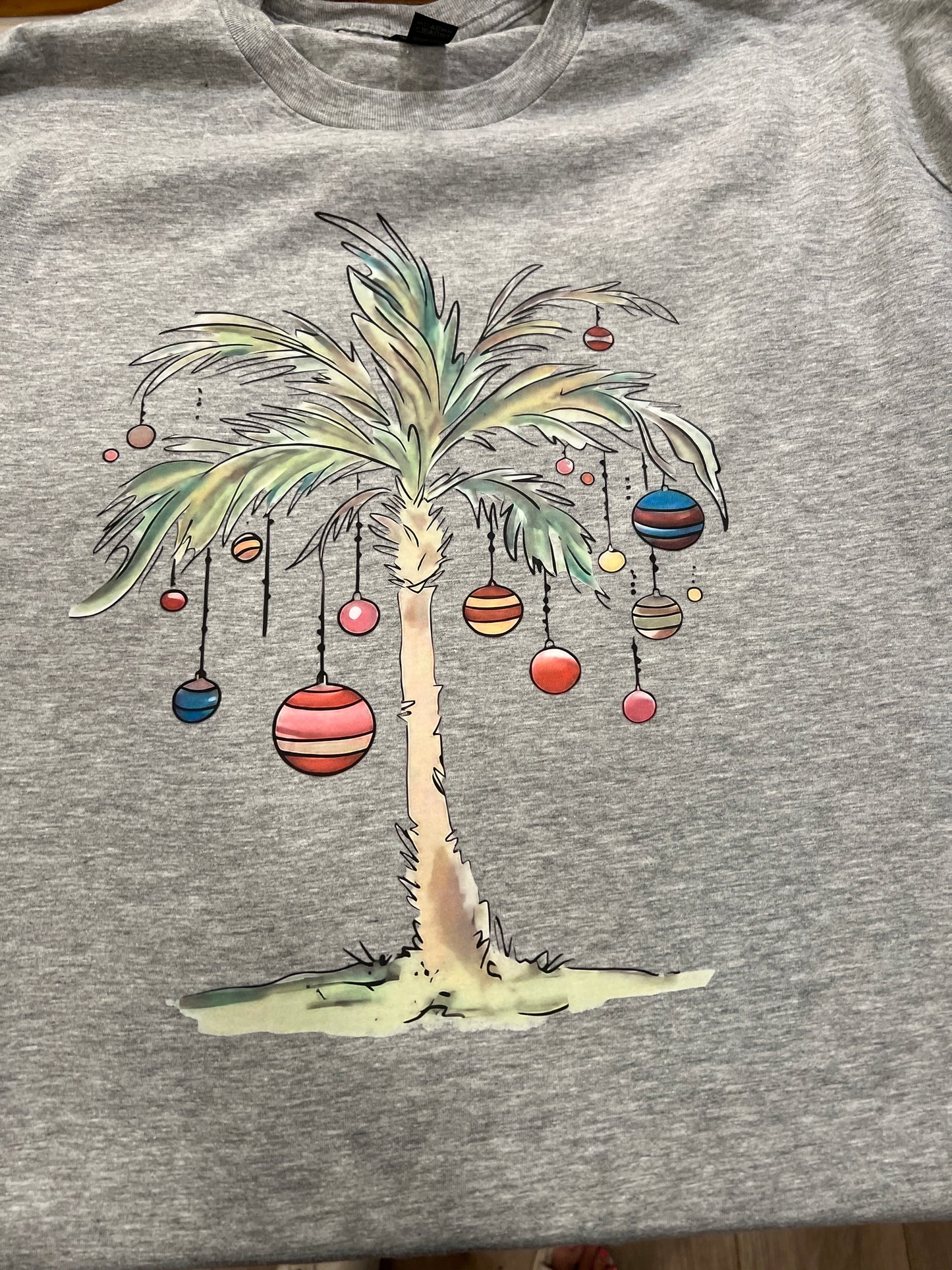 Tropical Christmas Palm Tee