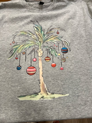 LAST CHANCE Tropical Christmas Palm Tree T-shirt