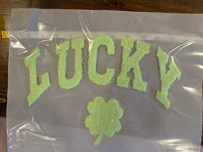 Lucky Chenille Patch – Fuzzy Green St. Patrick’s Day Iron On Patch