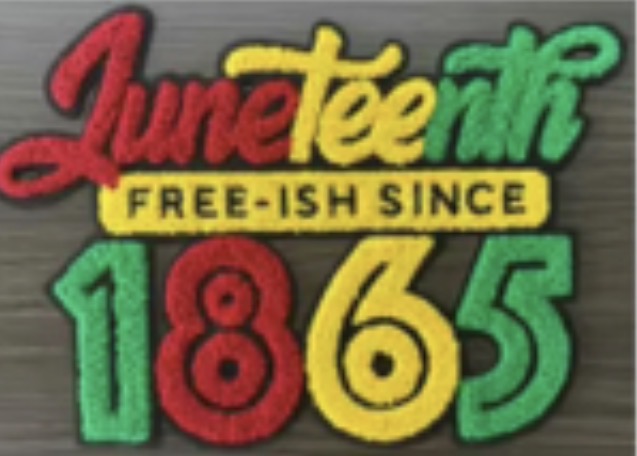XL Juneteenth Chenille Patch – “Juneteenth Free-ish Since 1865” Iron On Patch | Black History Patch | Statement Appliqué