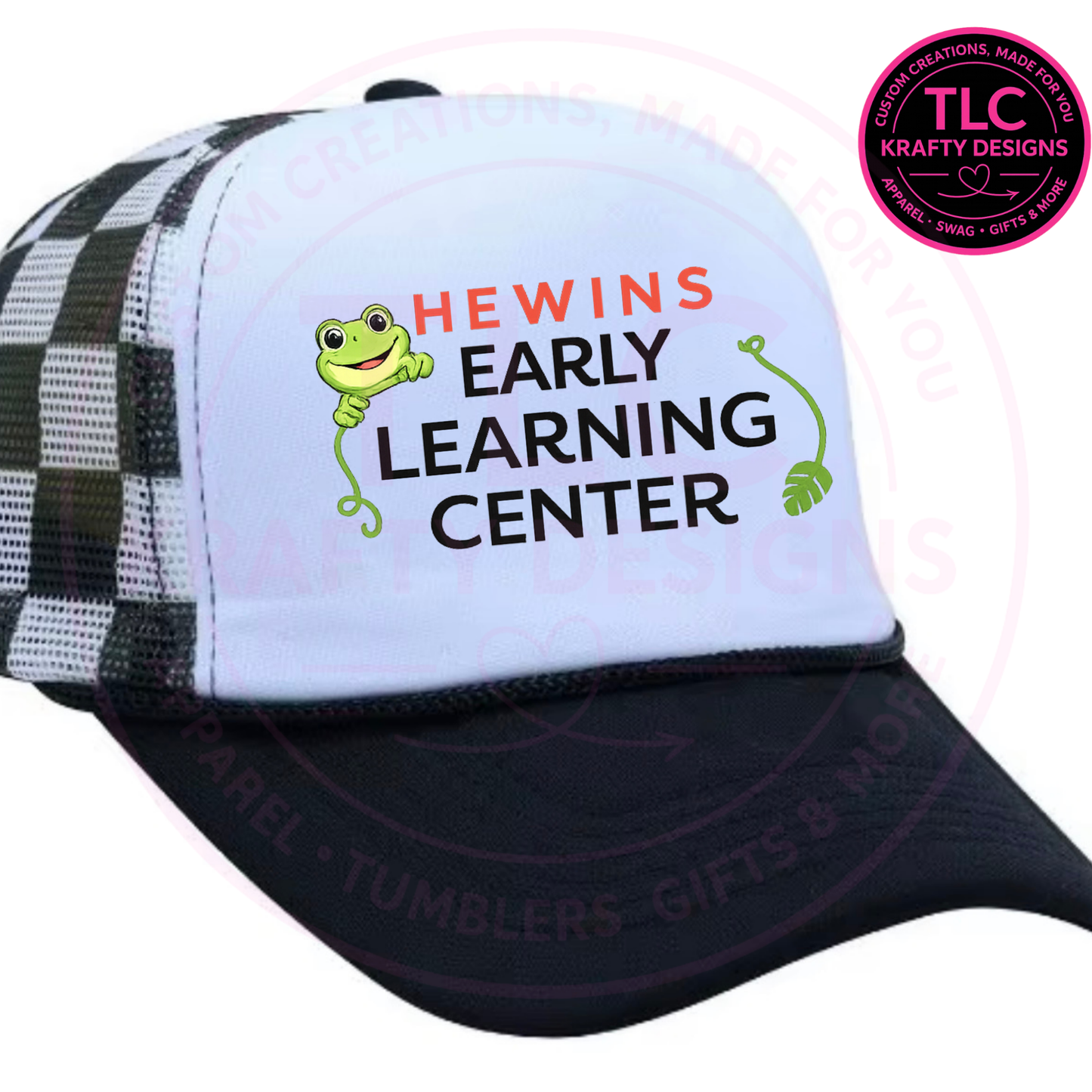 Hewins Early Learning Center Trucker Hat – Frog School Spirit Hat