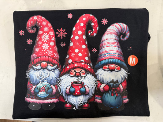 Festive Gnome Trio Christams Shirt - Holiday Graphic Tee