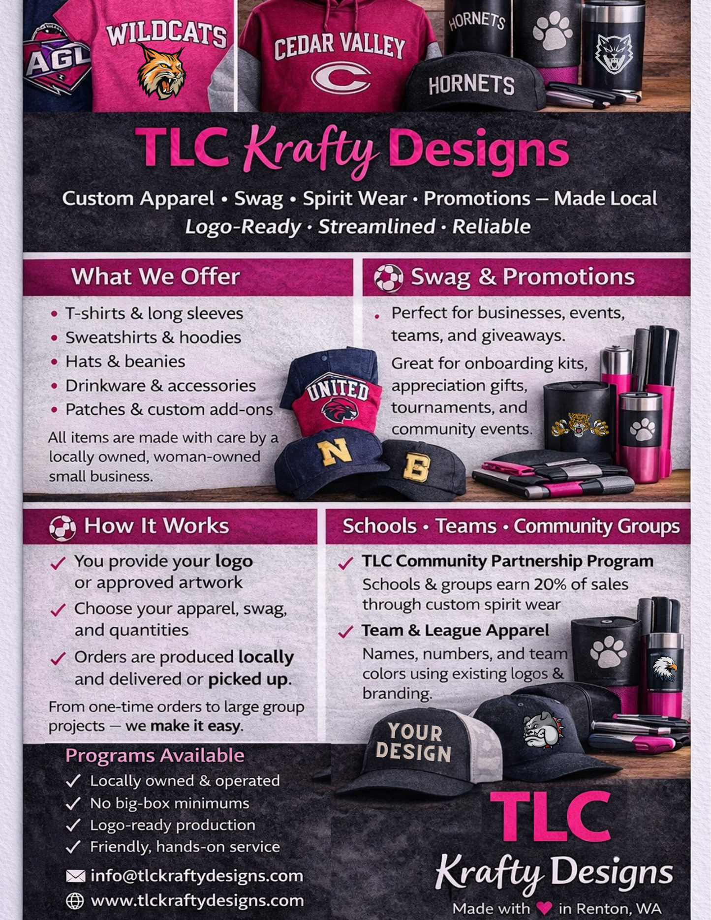 Custom Logo Aprons – Full-Length or Waist Aprons with Pockets