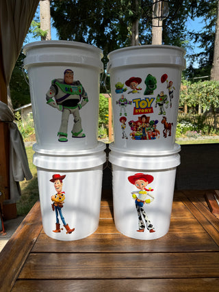 Personalized White LED Bucket with Lid | Custom UVT Design + Seat Lid Upgrade (Camping, Fishing, Gifts)