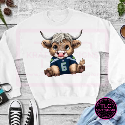 Football Fan Cow Graphic – T-Shirt or Sweatshirt