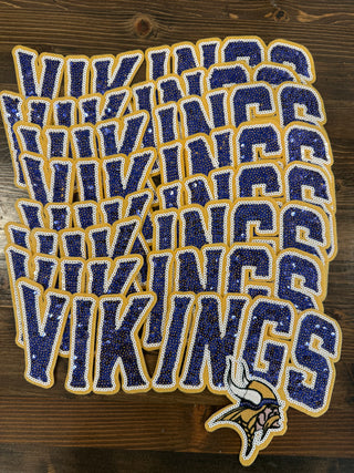 Vikings Sequin Letter Sweatshirt – Purple & Gold