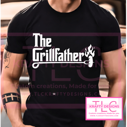 The Grillfather T-Shirt – Funny BBQ Dad Shirt | Custom Father’s Day Gift