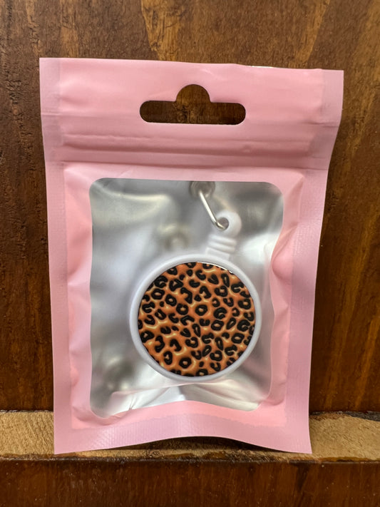 Leopard Print Sublimation Retractable Badge Holder Clip