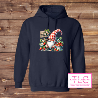 Strawberry Patch Gnome – U-Pick Berry Crewneck & Hoodie