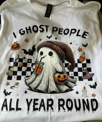 Ghost People All Year - Cute & Spooky Tee