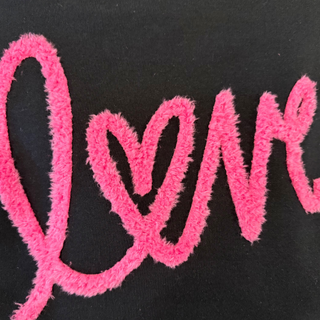 Fuzzy Chenille Love Patch – Heat Press/Iron-On Applique