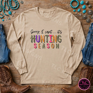 HUNT1 Gildan Long Sleeve Sand mockup