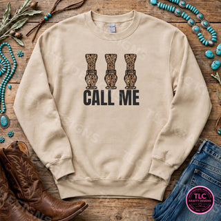 HUNT10 Gildan Crewneck Sand mockup