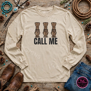 HUNT10 Gildan Long Sleeve Sand mockup