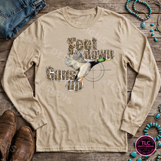 HUNT11 Gildan Long Sleeve Sand mockup
