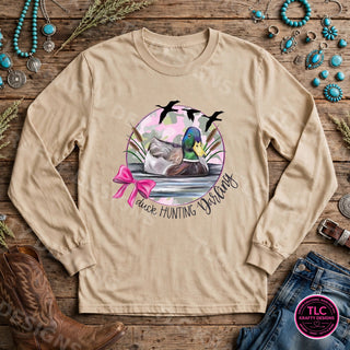 HUNT12 Gildan Long Sleeve Sand mockup