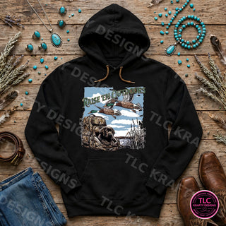 HUNT13 Comfort Colors Hoodie Black mockup