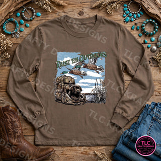 HUNT13 Comfort Colors Long Sleeve Espresso mockup