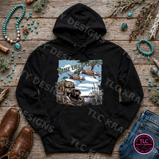 HUNT13 Gildan Hoodie Black mockup