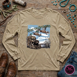 HUNT13 Gildan Long Sleeve Sand mockup