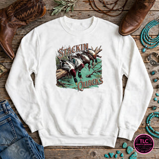 HUNT14 Gildan Crewneck White mockup