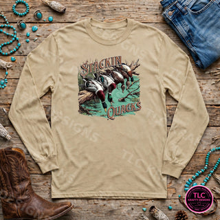 HUNT14 Gildan Long Sleeve Sand mockup