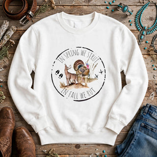 HUNT15 Gildan Crewneck White mockup