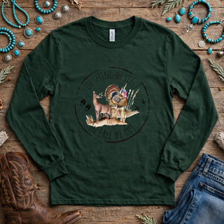 HUNT15 Gildan Long Sleeve Forest Green mockup