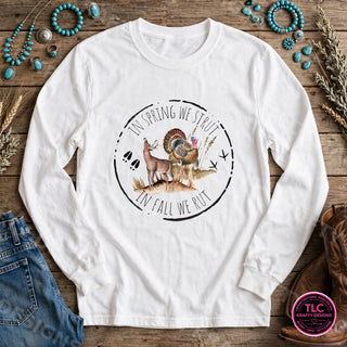 HUNT15 Gildan Long Sleeve White mockup