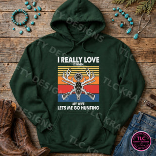 HUNT18 Gildan Hoodie Forest Green mockup