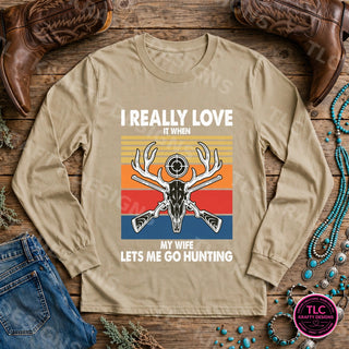HUNT18 Gildan Long Sleeve Sand mockup