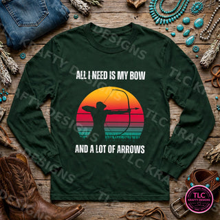 HUNT19 Gildan Long Sleeve Forest Green mockup