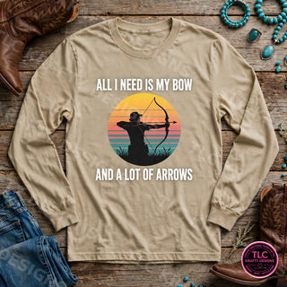 HUNT19 Gildan Long Sleeve Sand mockup