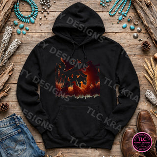 HUNT3 Comfort Colors Hoodie Black mockup