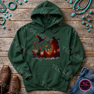 HUNT3 Comfort Colors Hoodie Forest mockup
