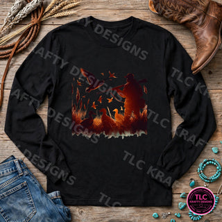 HUNT3 Comfort Colors Long Sleeve Black mockup