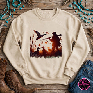 HUNT3 Gildan Crewneck Sand mockup