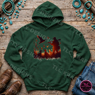 HUNT3 Gildan Hoodie Forest Green mockup