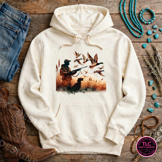 HUNT4 Comfort Colors Hoodie Ivory mockup