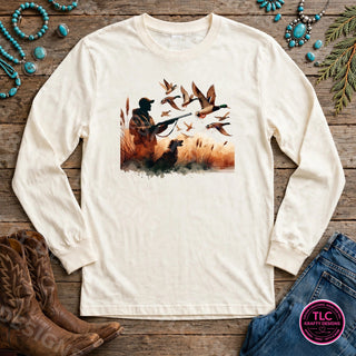 HUNT4 Comfort Colors Long Sleeve Ivory mockup