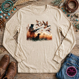 HUNT4 Comfort Colors Long Sleeve Natural mockup